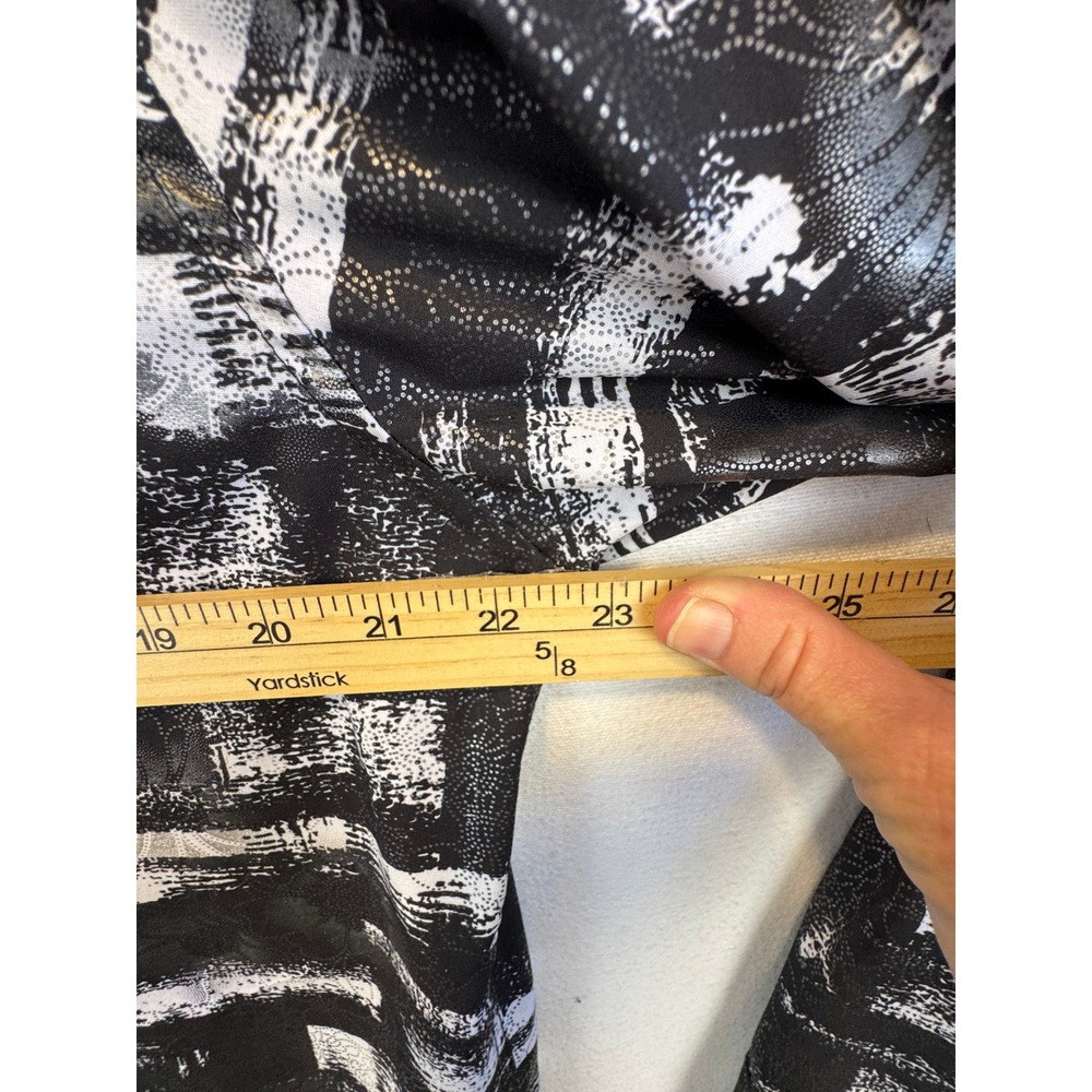 American Breed Shirt Black White Abstract Floral Shirt Button Up Long Sleeve - Picture 9 of 13